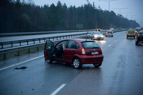 Trafikolycka E-18 Järfälla