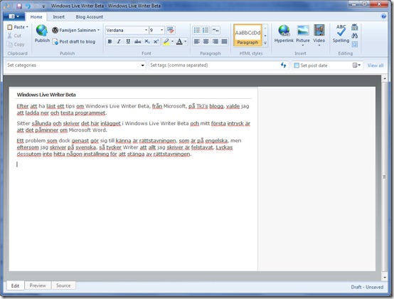 Windows Live Writer