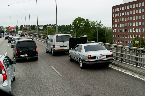 Kokande bilar på grund av trasig kylfläkt