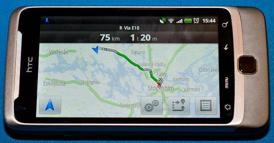 Google Maps Navigation på min HTC Desire Z