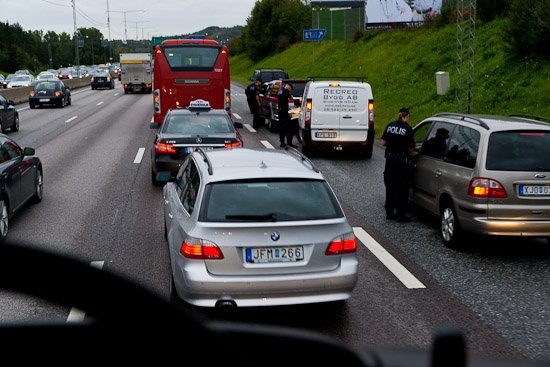 Personbilar i bussfilen får böter