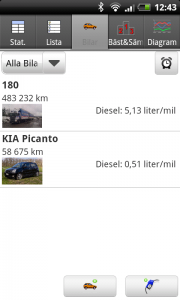 MyCars för Android håller koll på dina bilkostnader