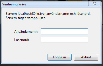 Nu krävs inloggning för att komma åt webbservern