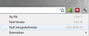 Surfa i smyg med Google Chrome