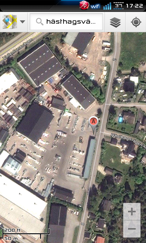 Satellitvy i Google Maps