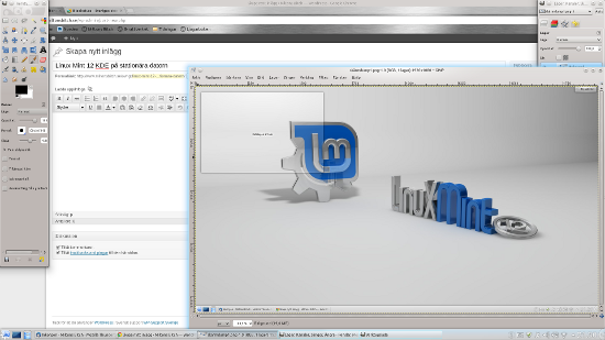Linux Mint 12 KDE på den stationära datorn