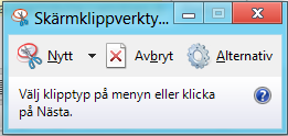 Skärmklippverktyget i Windows 8