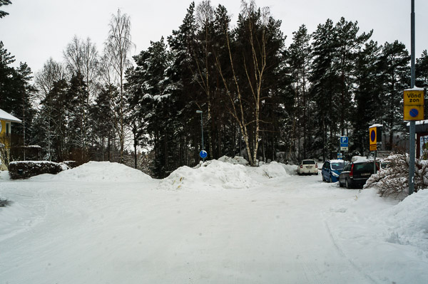 Snövall i vändzonen