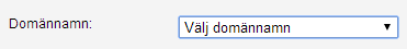 Välj domän som du vill lägga till MySql för