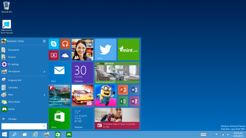 Startmenyn återkommer i Windows 10