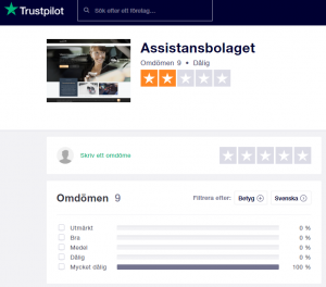 Dåligt omdöme hos Trustpilot